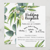 Invitation de réception de mariage au feuillage d' (Devant / Derrière)