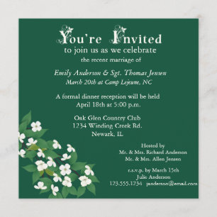 Invitation de réception de mariage au Kousa Dogwoo