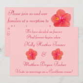 Invitation de réception de mariage au Tropical Hib (Devant / Derrière)