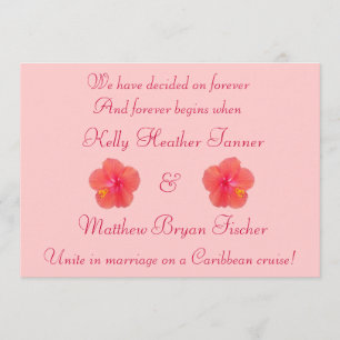 Invitation de réception de mariage au Tropical Hib