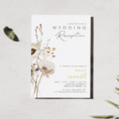 Invitation de réception de mariage aux fleurs sauv