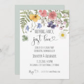 Invitation de réception de mariage aux fleurs sauv (Devant / Derrière)