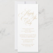 Invitation de réception de mariage avec écriture d (Devant)