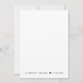 Invitation de réception de mariage avec photo mode (Dos)