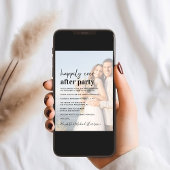 Invitation de réception de mariage avec photo mode