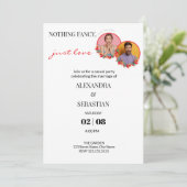 Invitation de réception de mariage avec photos mod (Debout devant)