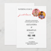 Invitation de réception de mariage avec photos mod (Devant / Derrière)