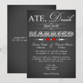 Invitation de réception de mariage avec style de t (Devant / Derrière)