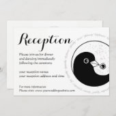 INVITATION DE RÉCEPTION DE MARIAGE. b/w YinYang co (Devant / Derrière)