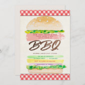 Invitation de réception de mariage BBQ (Devant / Derrière)