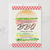 Invitation de réception de mariage BBQ (Devant)