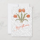 Invitation de réception de mariage blanc personnal (Dos)