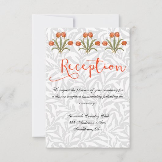 Invitation de réception de mariage blanche personn (Devant)
