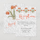 Invitation de réception de mariage blanche personn (Devant / Derrière)