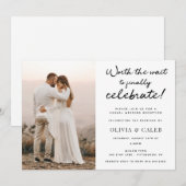 Invitation de réception de mariage Ça valait la pe (Devant / Derrière)