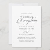 Invitation de réception de mariage calligraphiée c (Devant)