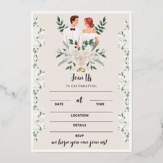 Invitation de réception de mariage, Cartes Invitat (Recto)