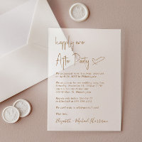 Invitation de réception de mariage chic en écritur