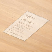 Invitation de réception de mariage chic en écritur (Poser)