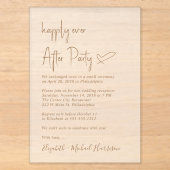 Invitation de réception de mariage chic en écritur (Recto)