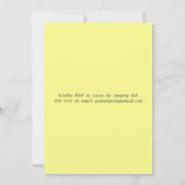 Invitation de réception de mariage de style tablea (Dos)