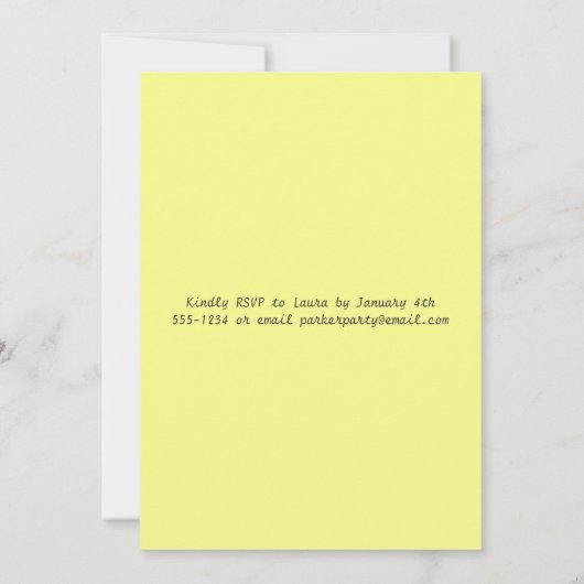 Invitation de réception de mariage de style tablea (Dos)