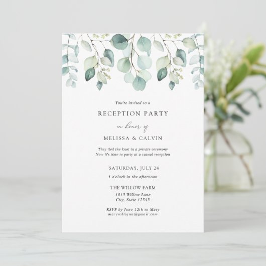 Invitation de réception de mariage décontractée au (Debout devant)