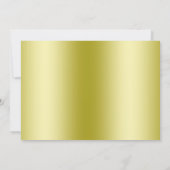 Invitation de réception de mariage élégante en or (Dos)