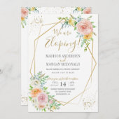 Invitation de réception de mariage en fuite floral (Devant / Derrière)
