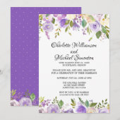 Invitation de réception de mariage en fuite floral (Devant / Derrière)