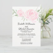 Invitation de réception de mariage en fuite Roses  (Debout devant)