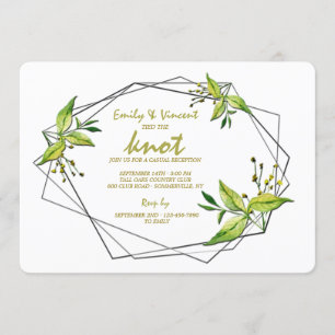 Invitation de réception de mariage en fuite Tied T