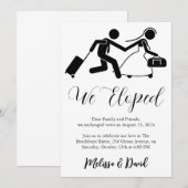 Invitation de réception de mariage en noir et blan (Devant / Derrière)