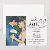 Invitation de réception de mariage enfin arrivée (Devant / Derrière)