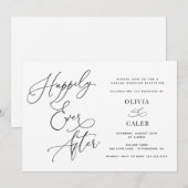 Invitation de réception de mariage et heureux pour (Devant / Derrière)