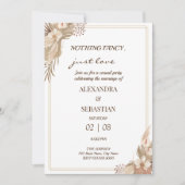 Invitation de réception de mariage floral (Devant)
