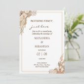 Invitation de réception de mariage floral (Debout devant)