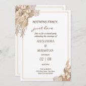 Invitation de réception de mariage floral (Devant / Derrière)