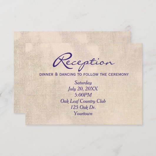 Invitation de réception de mariage floral (Devant / Derrière)