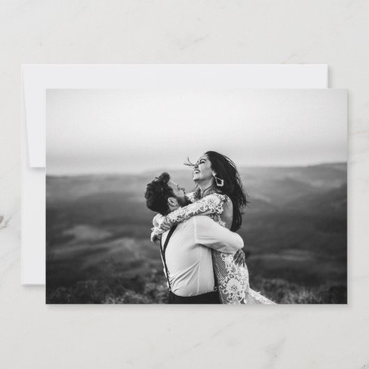 Invitation de réception de mariage heureux à jamai (Dos)