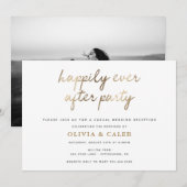 Invitation de réception de mariage heureux à jamai (Devant / Derrière)