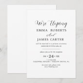 Invitation de réception de mariage intime à callig (Devant / Derrière)