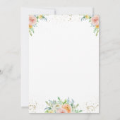 Invitation de réception de mariage intime floral r (Dos)