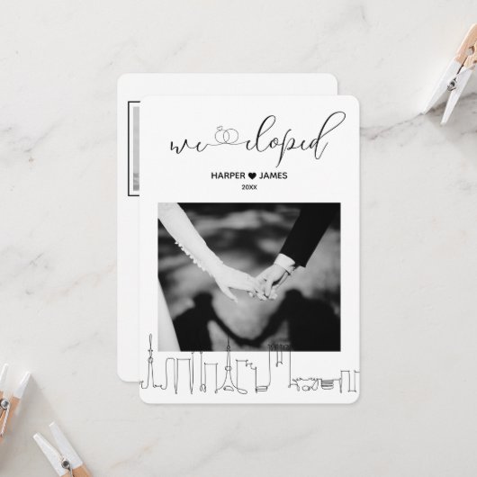 Invitation de réception de mariage intime moderne (Devant/Arrière en situation)