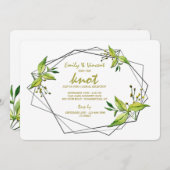 Invitation de réception de mariage intime Tied The (Devant / Derrière)