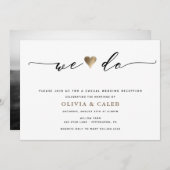 Invitation de réception de mariage Just Married (Devant / Derrière)