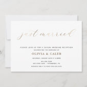 Invitation de réception de mariage Just Married (Devant)