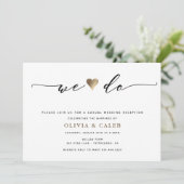 Invitation de réception de mariage juste mariés (Debout devant)