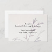 Invitation de réception de mariage moderne inspiré (Devant / Derrière)