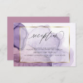 Invitation de réception de mariage moderne lilas r (Devant / Derrière)